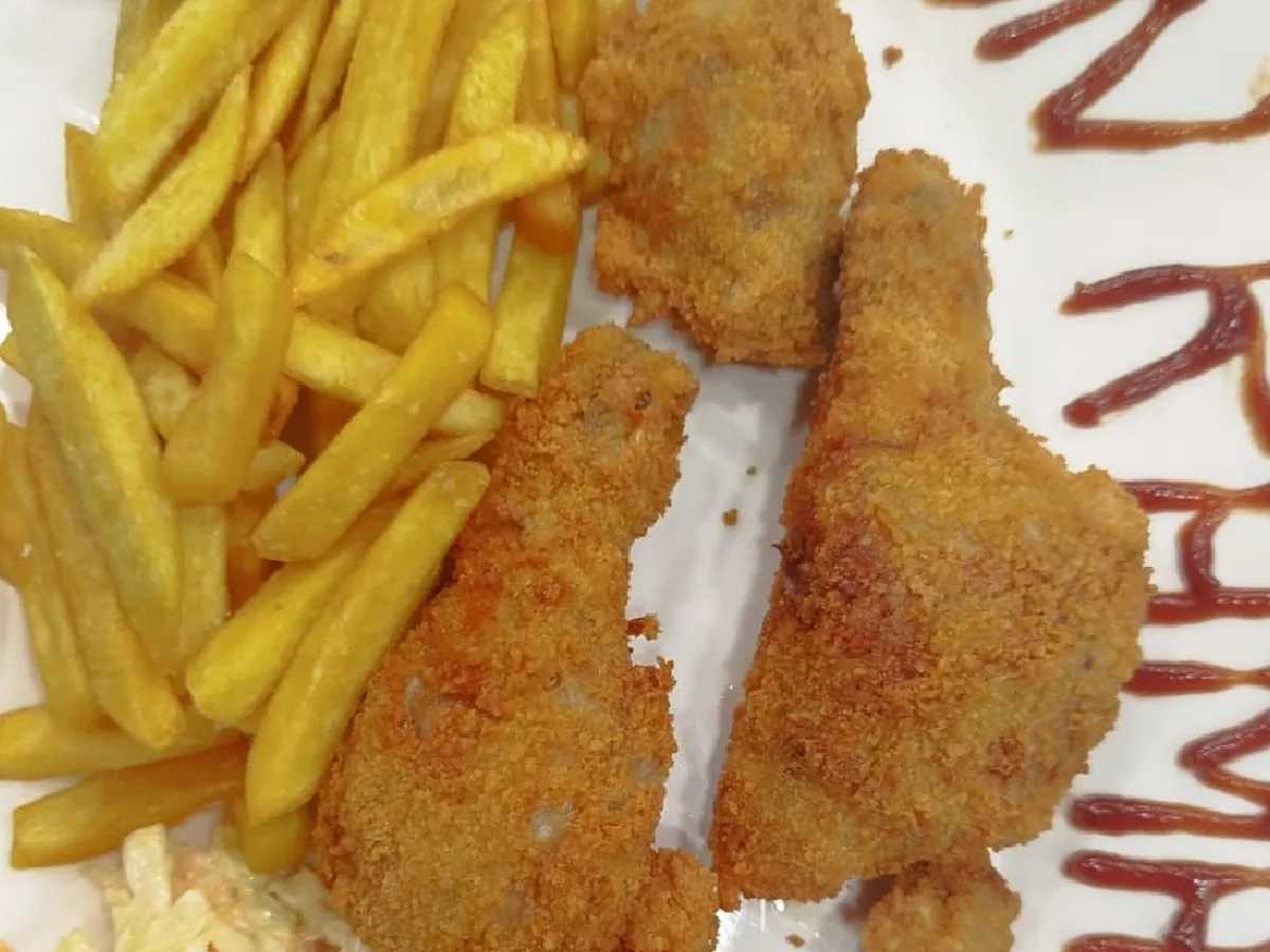 Cuisse de poulet panée
