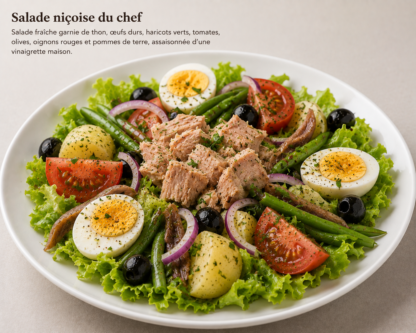 Salade niçoise du chef