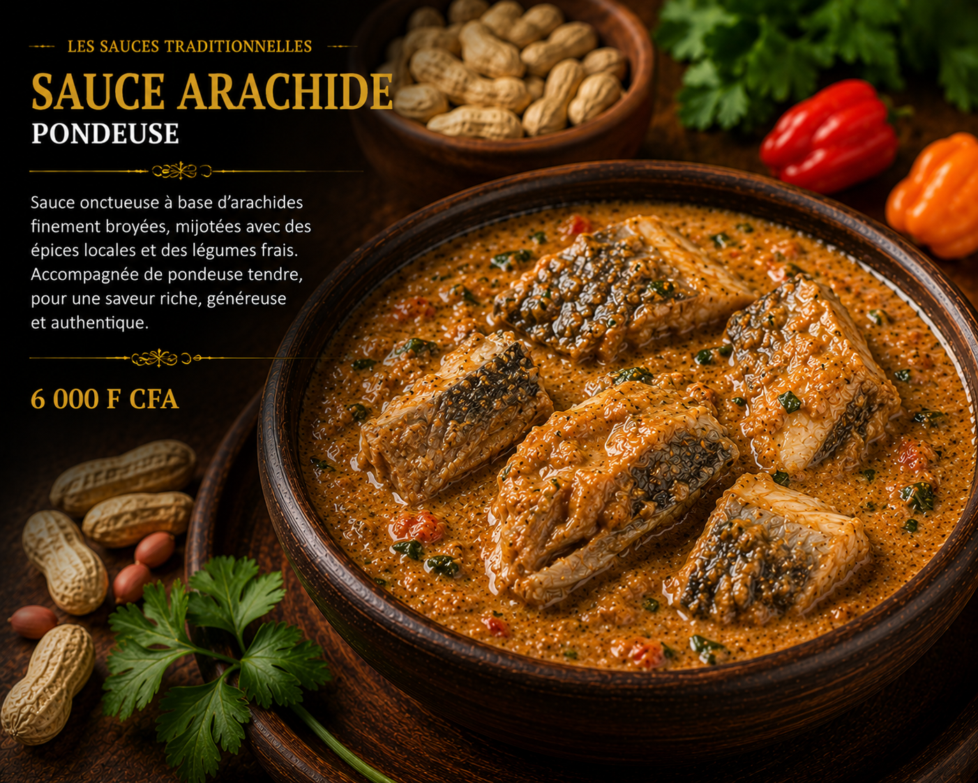 Sauce arachide pondeuse