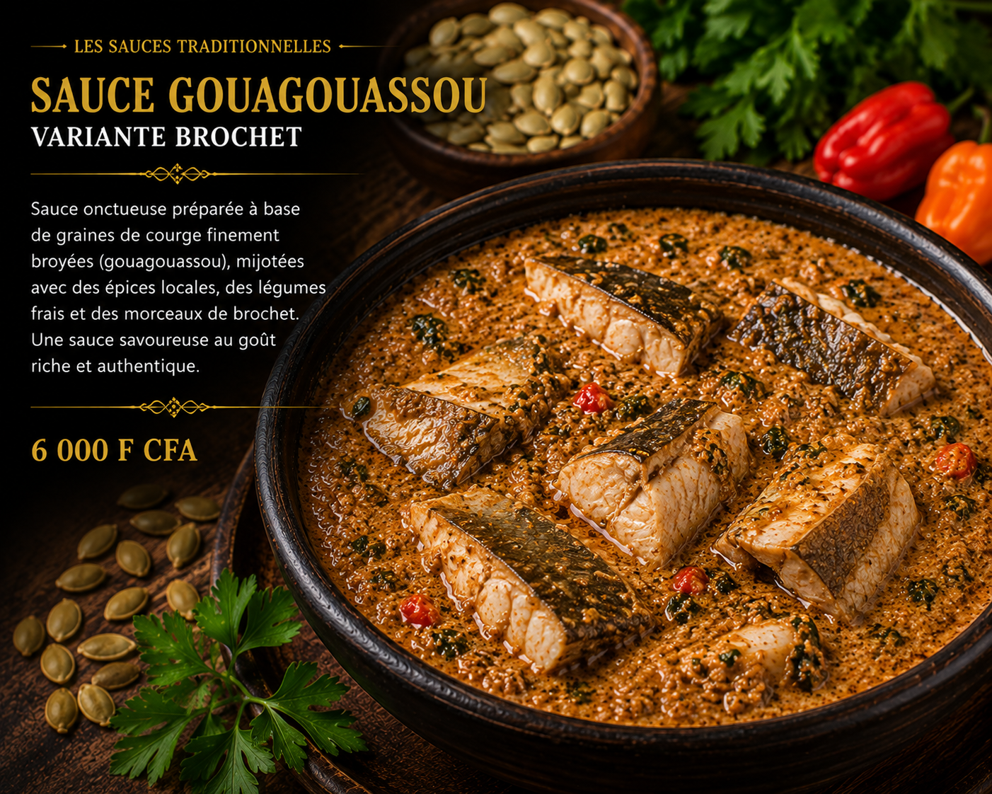 Sauce gouagouassou - Brochet