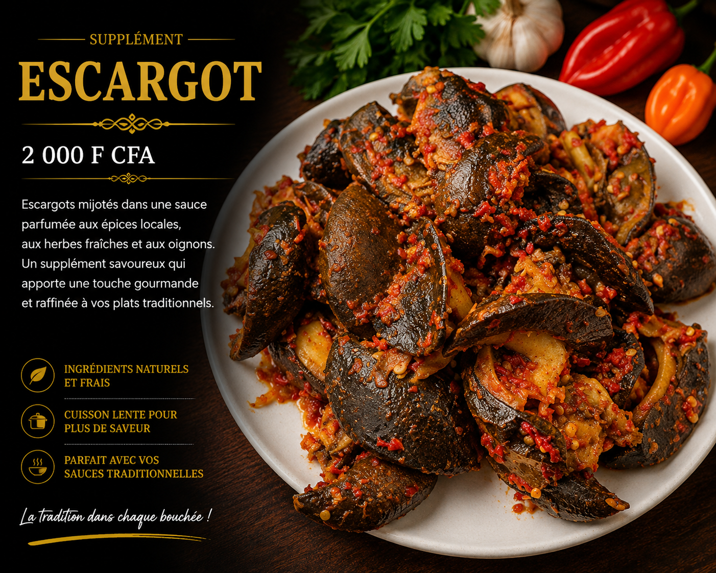 Supplément escargot