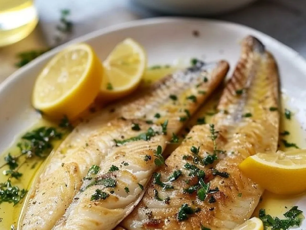 Sole meunière de la Baie des Lacs et les frites de pommes de terre